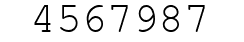 Number 4567987.