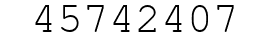Number 45742407.
