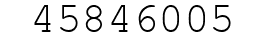 Number 45846005.