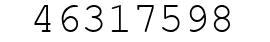 Number 46317598.