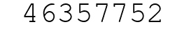Number 46357752.