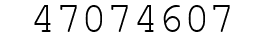 Number 47074607.