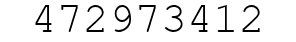 Number 472973412.