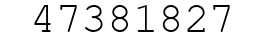 Number 47381827.