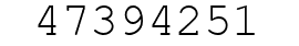 Number 47394251.