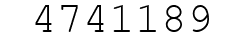 Number 4741189.