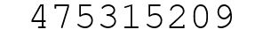 Number 475315209.