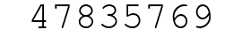 Number 47835769.
