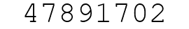 Number 47891702.