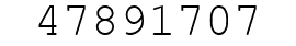 Number 47891707.