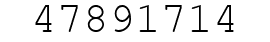 Number 47891714.