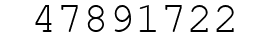 Number 47891722.