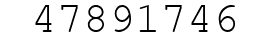 Number 47891746.