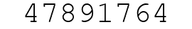 Number 47891764.