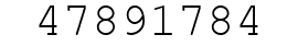Number 47891784.