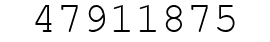 Number 47911875.