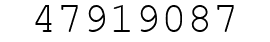 Number 47919087.