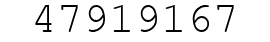 Number 47919167.