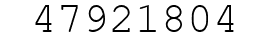 Number 47921804.