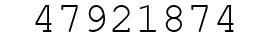 Number 47921874.