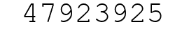 Number 47923925.