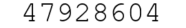 Number 47928604.