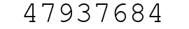 Number 47937684.