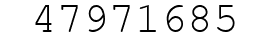 Number 47971685.