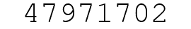 Number 47971702.