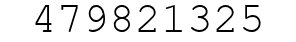 Number 479821325.