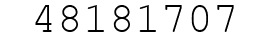 Number 48181707.