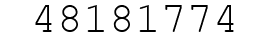 Number 48181774.