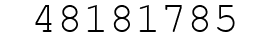Number 48181785.