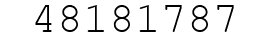 Number 48181787.
