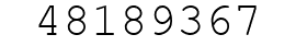 Number 48189367.