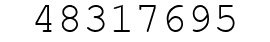 Number 48317695.