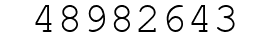 Number 48982643.