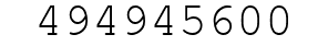 Number 494945600.