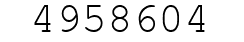 Number 4958604.