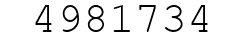 Number 4981734.