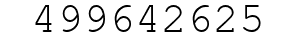 Number 499642625.