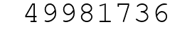 Number 49981736.