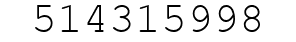 Number 514315998.