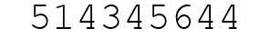 Number 514345644.