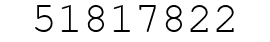 Number 51817822.