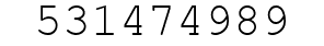 Number 531474989.