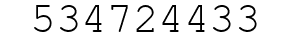 Number 534724433.
