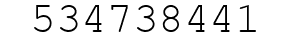 Number 534738441.