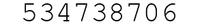 Number 534738706.