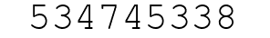 Number 534745338.